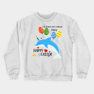 Happy Easter 2022 Delphine Unicorn Crewneck Sweatshirt